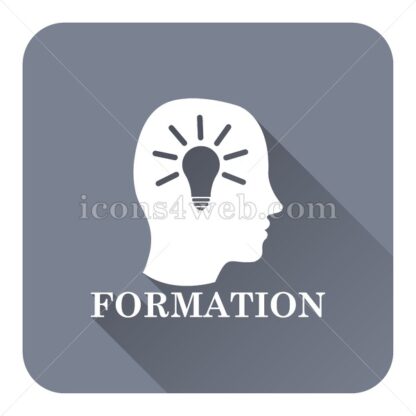 Formation flat icon with long shadow vector – icon website - Icons for website