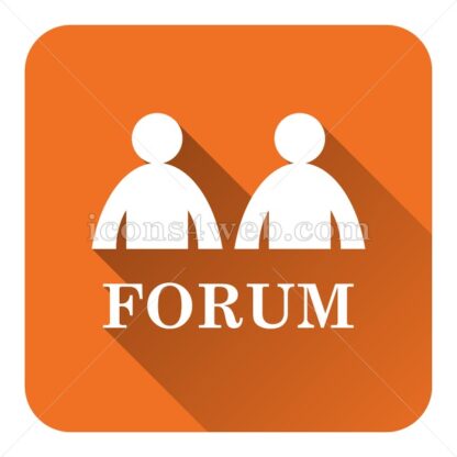 Forum flat icon with long shadow vector – icon for website - Icons for website