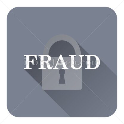 Fraud flat icon with long shadow vector – flat button - Icons for website