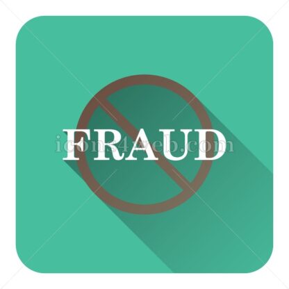 Fraud forbidden flat icon with long shadow vector – flat button - Icons for website
