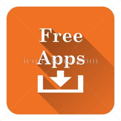 Free apps flat icon with long shadow vector – icons for website - Icons for website