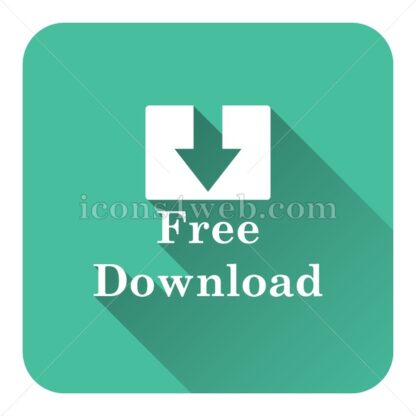 Free download flat icon with long shadow vector – button icon - Icons for website