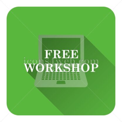 Free workshop flat icon with long shadow vector – icon website - Icons for website