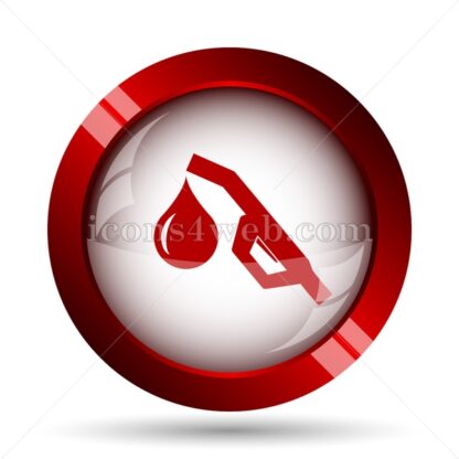 Gasoline pump nozzle website icon. High quality web button. - Icons for website