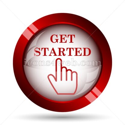 Get started website icon. High quality web button. - Icons for website
