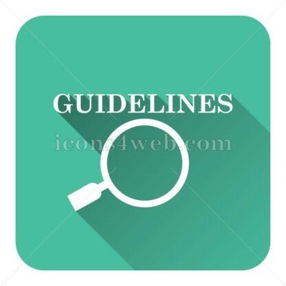 Guidelines flat icon with long shadow vector – website button - Icons for website