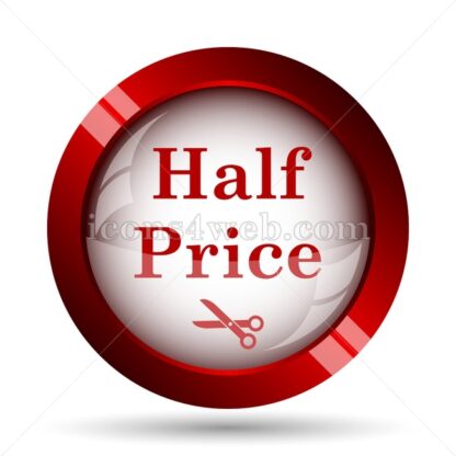 Half price website icon. High quality web button. - Icons for website
