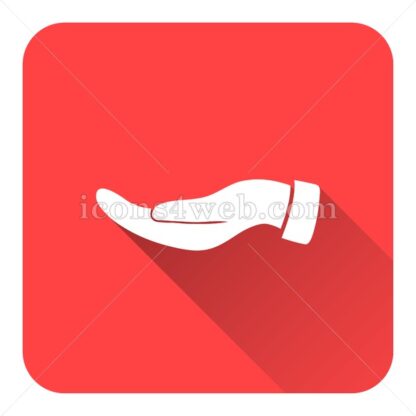 Hand flat icon with long shadow vector – icon website - Icons for website