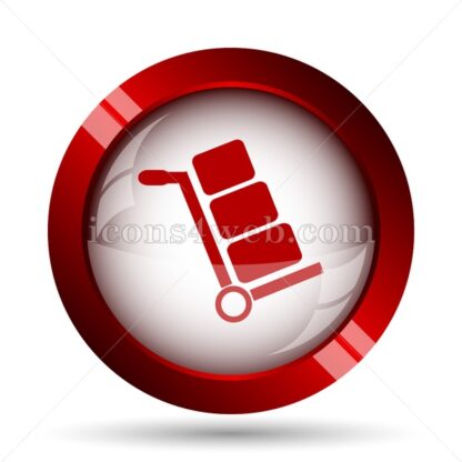 Hand truck website icon. High quality web button. - Icons for website