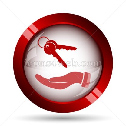 Hand with keys website icon. High quality web button. - Icons for website