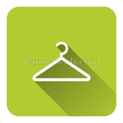 Hanger flat icon with long shadow vector – button for website - Icons for website