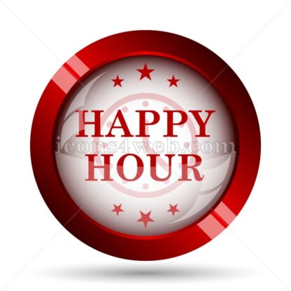 Happy hour website icon. High quality web button. - Icons for website