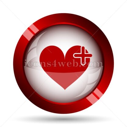 Heart with cross website icon. High quality web button. - Icons for website