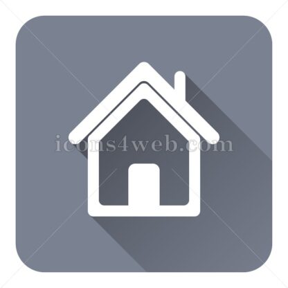 Home flat icon with long shadow vector – stock icon - Icons for website