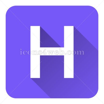 Hospital flat icon with long shadow vector – royalty free icon - Icons for website