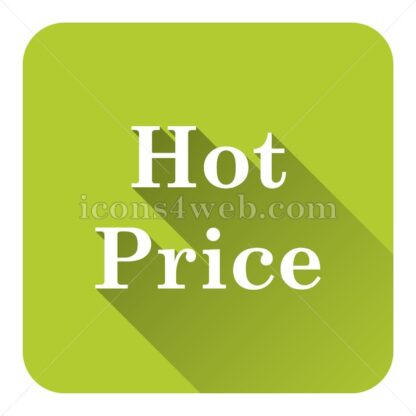 Hot price flat icon with long shadow vector – web icon - Icons for website