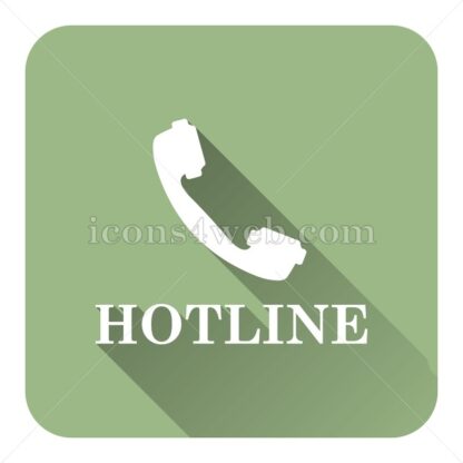 Hotline flat icon with long shadow vector – icon for website - Icons for website