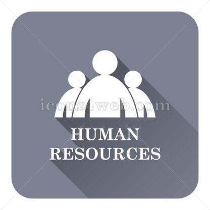 Human Resources flat icon with long shadow vector – graphic design icon - Icons for website