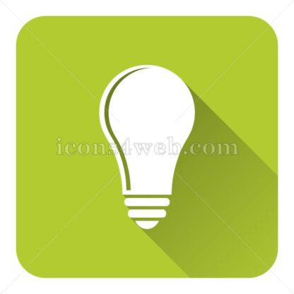 Idea flat icon with long shadow vector – icons for website - Icons for website