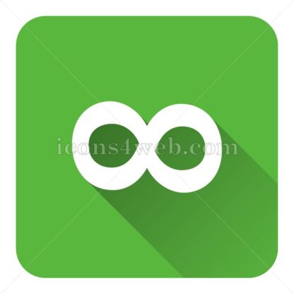 Infinity sign flat icon with long shadow vector – icon website - Icons for website