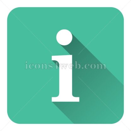 Information flat icon with long shadow vector – webpage icon - Icons for website