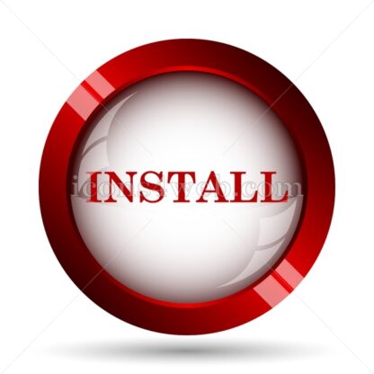 Install text website icon. High quality web button. - Icons for website