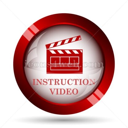 Instruction video website icon. High quality web button. - Icons for website