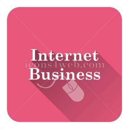 Internet business flat icon with long shadow vector – vector button - Icons for website