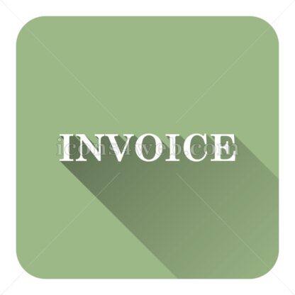 Invoice flat icon with long shadow vector – graphic design icon - Icons for website