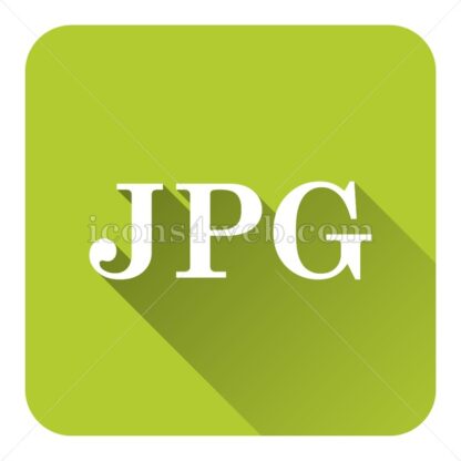 JPG flat icon with long shadow vector – web button - Icons for website