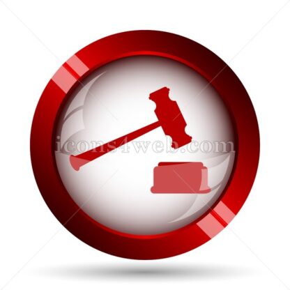 Judge hammer website icon. High quality web button. - Icons for website