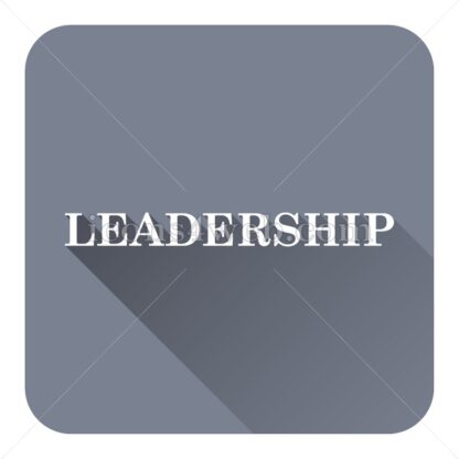 Leadership flat icon with long shadow vector – website button - Icons for website