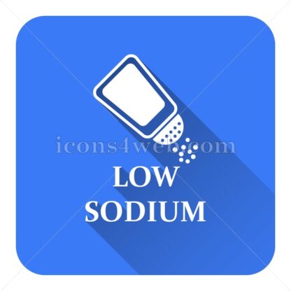 Low sodium flat icon with long shadow vector – website button - Icons for website