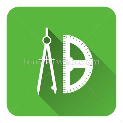 Math flat icon with long shadow vector – web page icon - Icons for website
