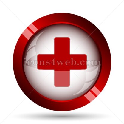 Medical cross website icon. High quality web button. - Icons for website