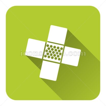 Medical patch flat icon with long shadow vector – icon for website - Icons for website