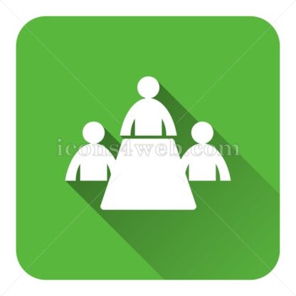 Meeting room flat icon with long shadow vector – webpage icon - Icons for website