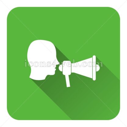 Megaphone flat icon with long shadow vector – webpage icon - Icons for website