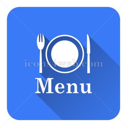 Menu flat icon with long shadow vector – icon stock - Icons for website