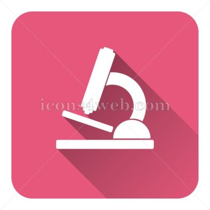Microscope flat icon with long shadow vector – royalty free icon - Icons for website