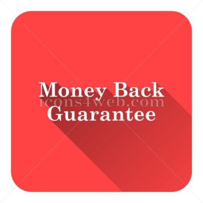 Money back guarantee flat icon with long shadow vector – website icon - Icons for website