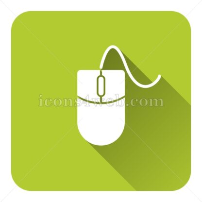 Mouse flat icon with long shadow vector – website icon - Icons for website