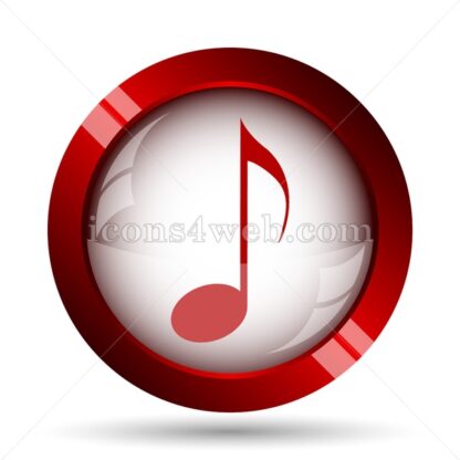 Musical note website icon. High quality web button. - Icons for website