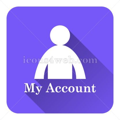 My account flat icon with long shadow vector – website icon - Icons for website