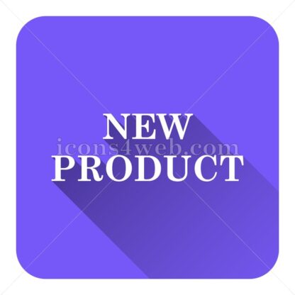 New product flat icon with long shadow vector – website button - Icons for website