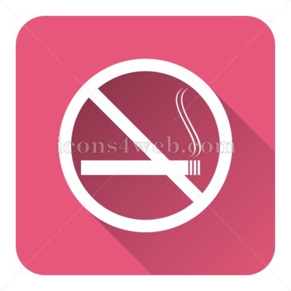 No smoking flat icon with long shadow vector – stock icon - Icons for website
