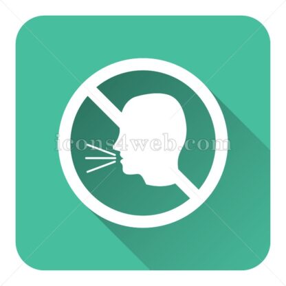 No talking flat icon with long shadow vector – royalty free icon - Icons for website