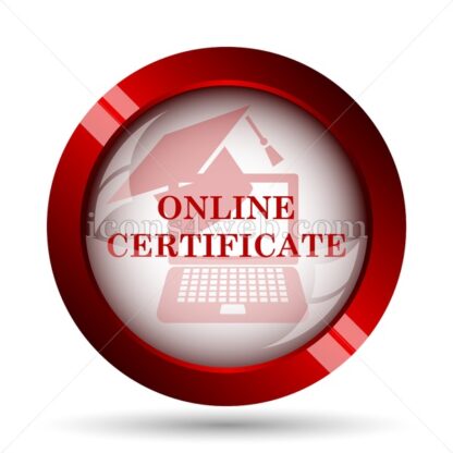Online certificate website icon. High quality web button. - Icons for website