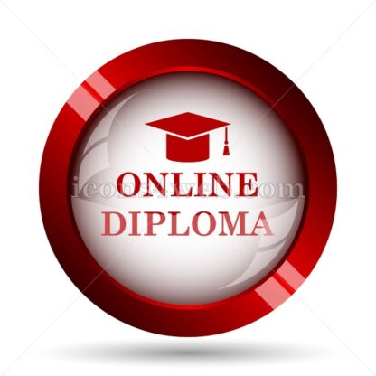 Online diploma website icon. High quality web button. - Icons for website