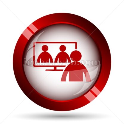 Online meeting website icon. High quality web button. - Icons for website